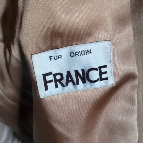 VTG Rabbit Fur Suede Bomber Jacket Convertible Vest Removable Sleeves Women M - Picture 8 of 16